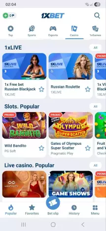 1xBet app screenshot 4