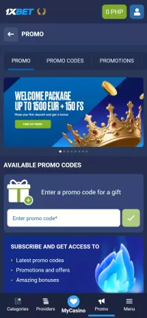 1xBet app screenshot 2