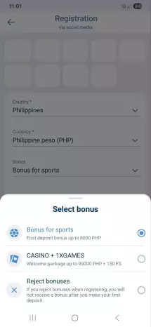 1xBet app screenshot 3