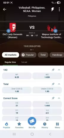 1xBet app screenshot 3